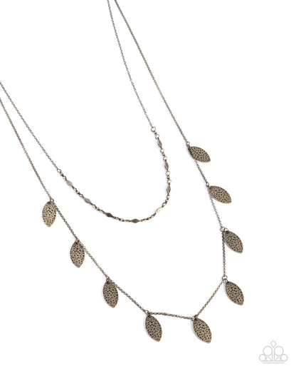 Hard Days Work - brass - Paparazzi necklace