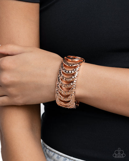 Hardware Haute - copper - Paparazzi bracelet