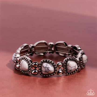 Harmonious Headliner - white - Paparazzi bracelet