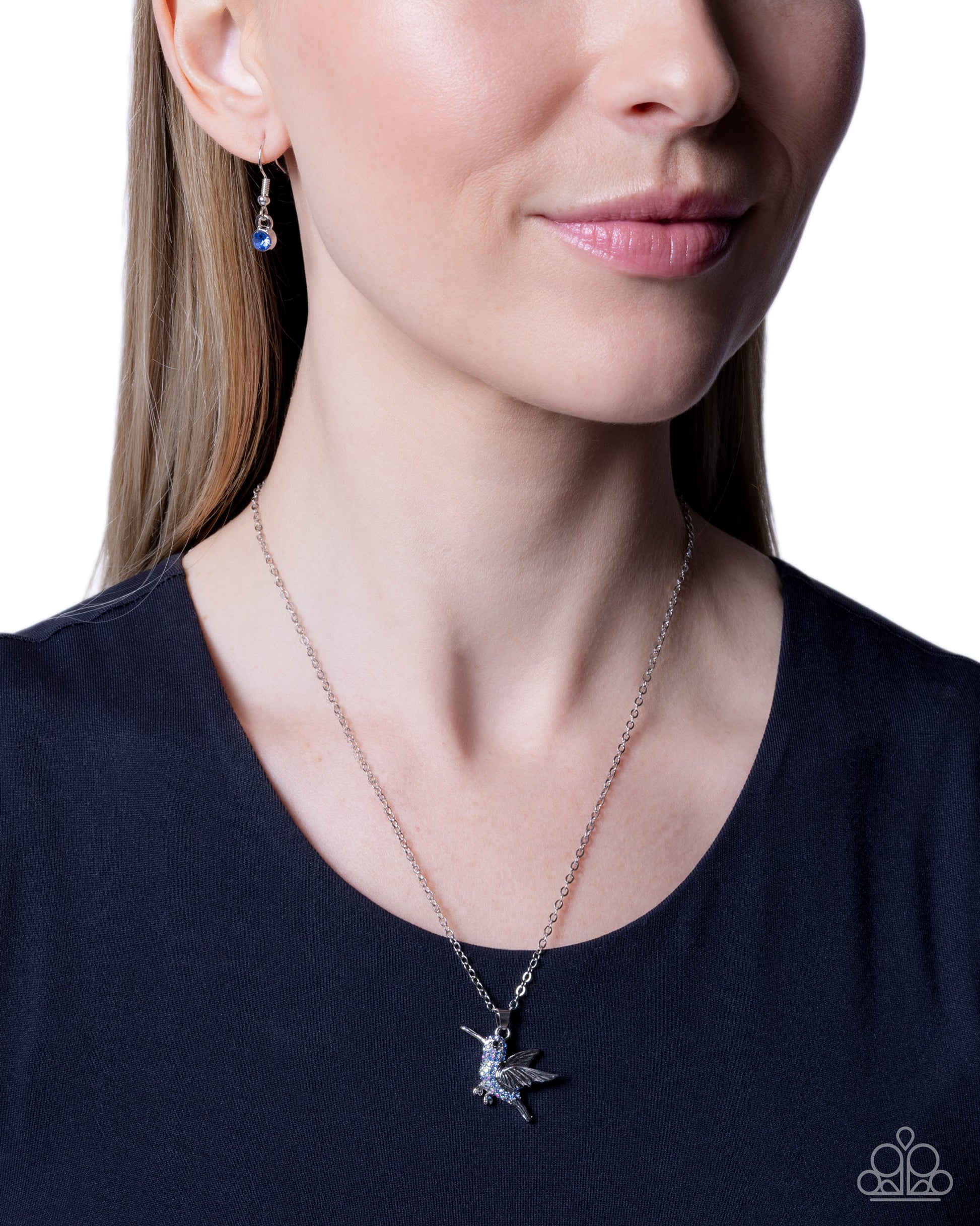 Harmonious Hummingbird - blue - Paparazzi necklace