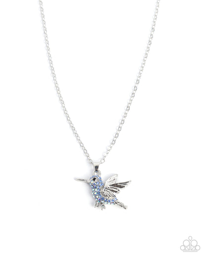 Harmonious Hummingbird - blue - Paparazzi necklace