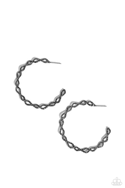 Haute Helix - black - Paparazzi earrings