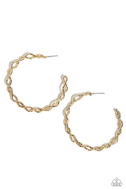 Haute Helix - gold - Paparazzi earrings