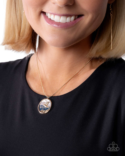 Haute Heron - blue - Paparazzi necklace