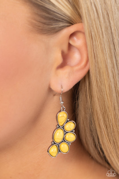 Havasu Hideaway - yellow - Paparazzi earrings