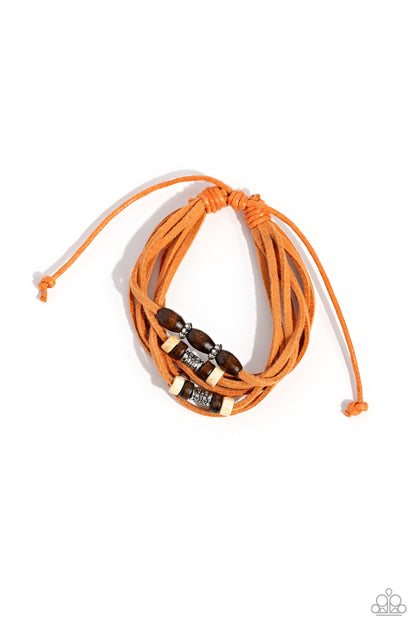 Have a WANDER-ful Day - orange - Paparazzi bracelet