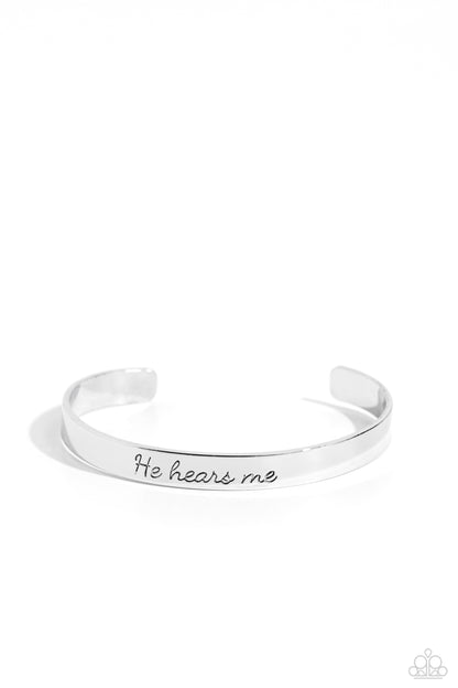 He Hears - silver - Paparazzi bracelet