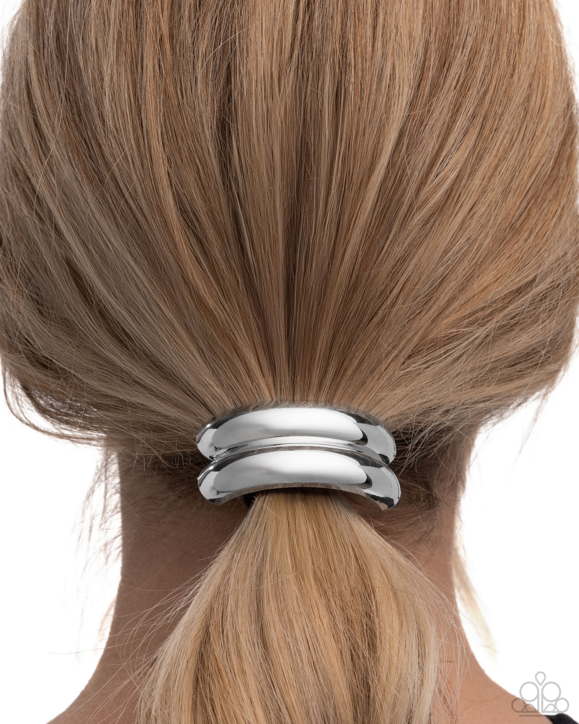Headlining Hair Toss - silver - Paparazzi hair tie