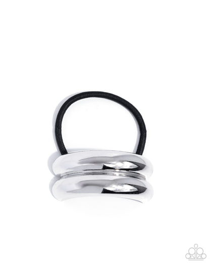 Headlining Hair Toss - silver - Paparazzi hair tie