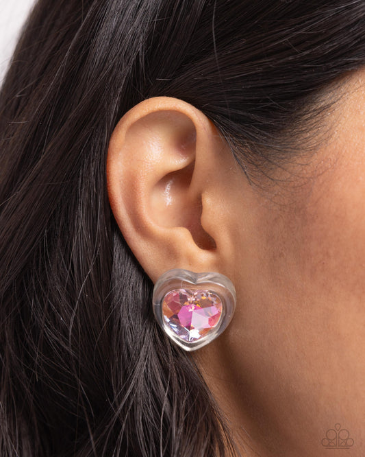 Heart-Pounding Haute - pink - Paparazzi earrings