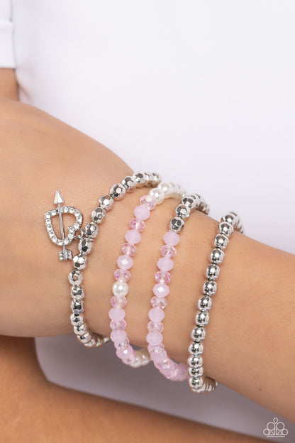 Heart-struck Haute - pink - Paparazzi bracelet