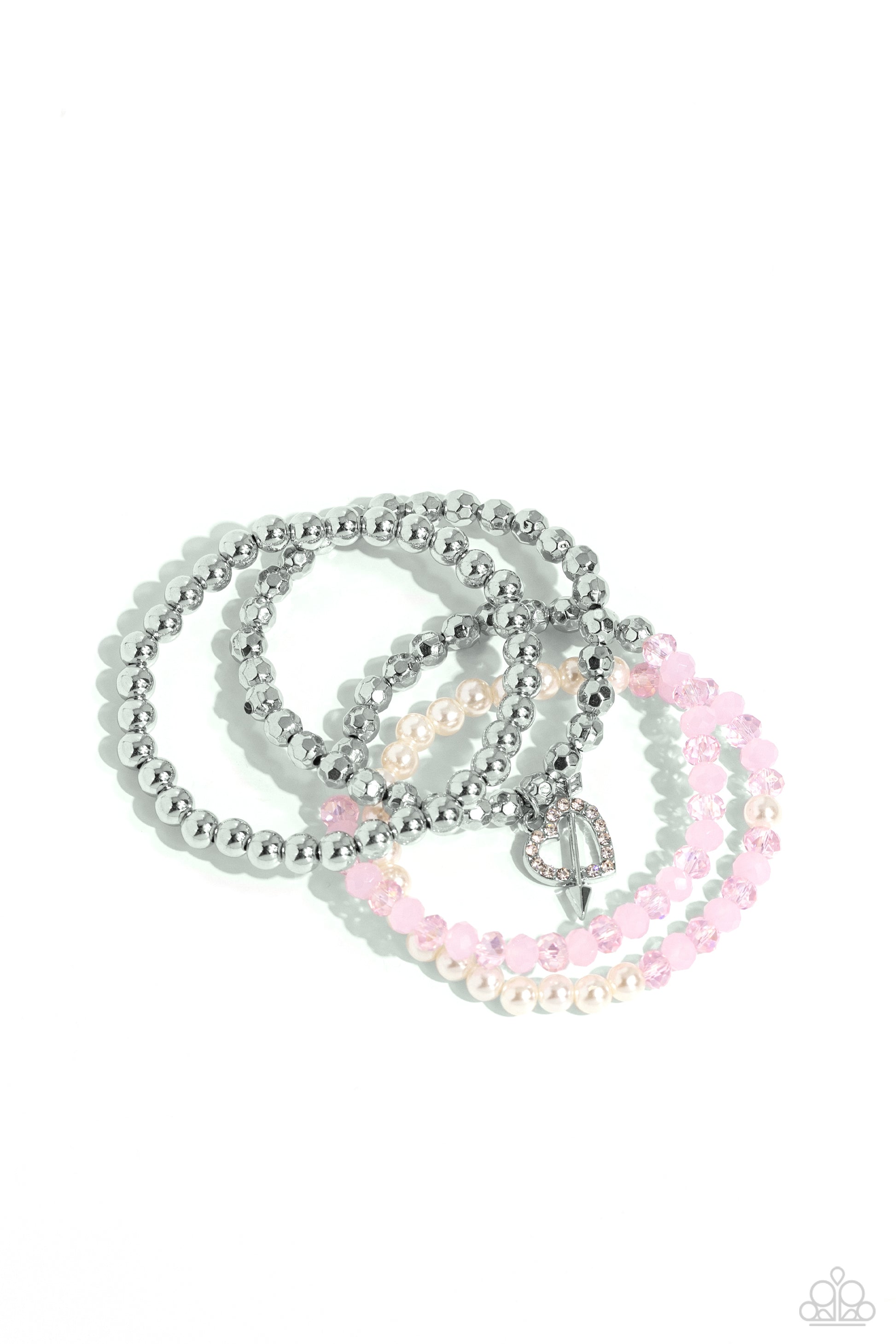 Heart-struck Haute - pink - Paparazzi bracelet