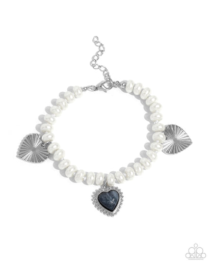 Heart-struck Haven - silver - Paparazzi bracelet