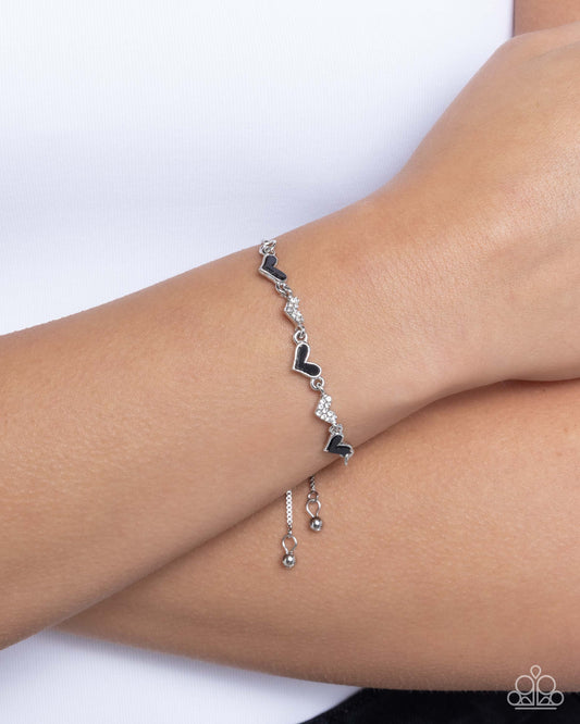 Heart-struck Hype - black - Paparazzi bracelet