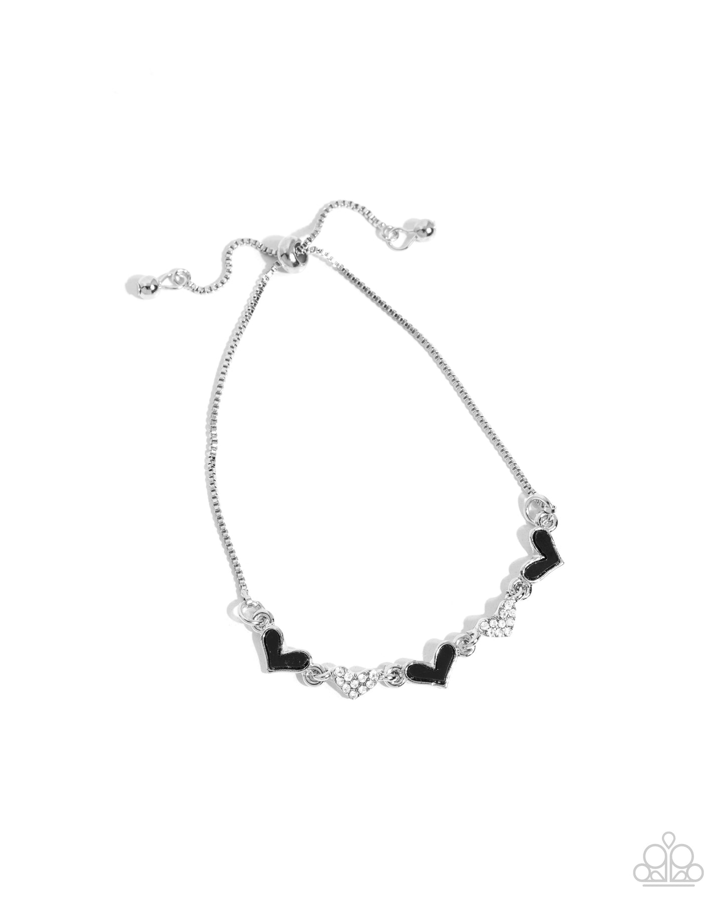 Heart-struck Hype - black - Paparazzi bracelet