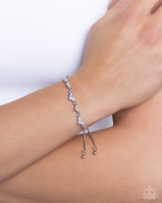 Heart-struck Hype - purple - Paparazzi bracelet