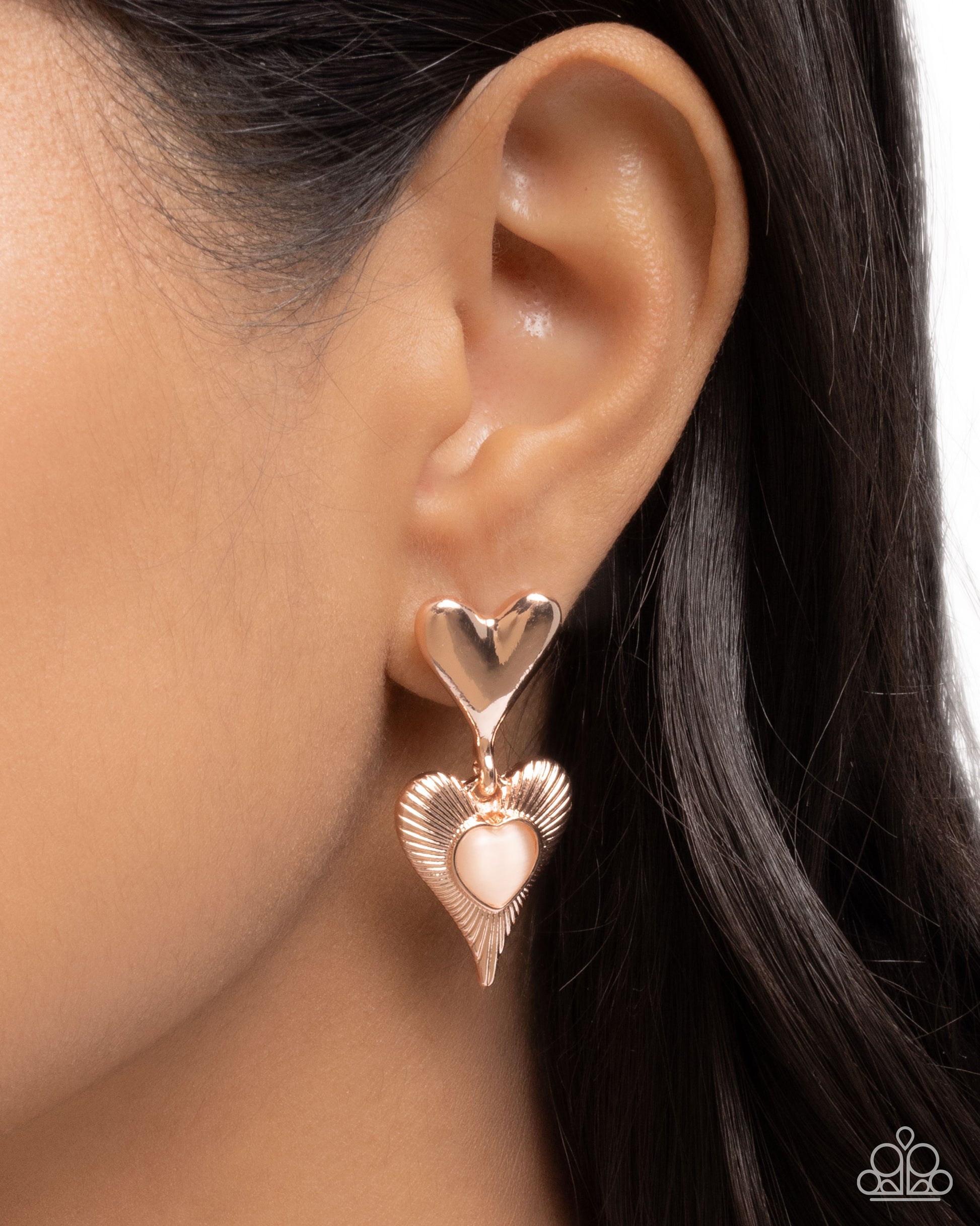 Heart Habitat - rose gold - Paparazzi earrings