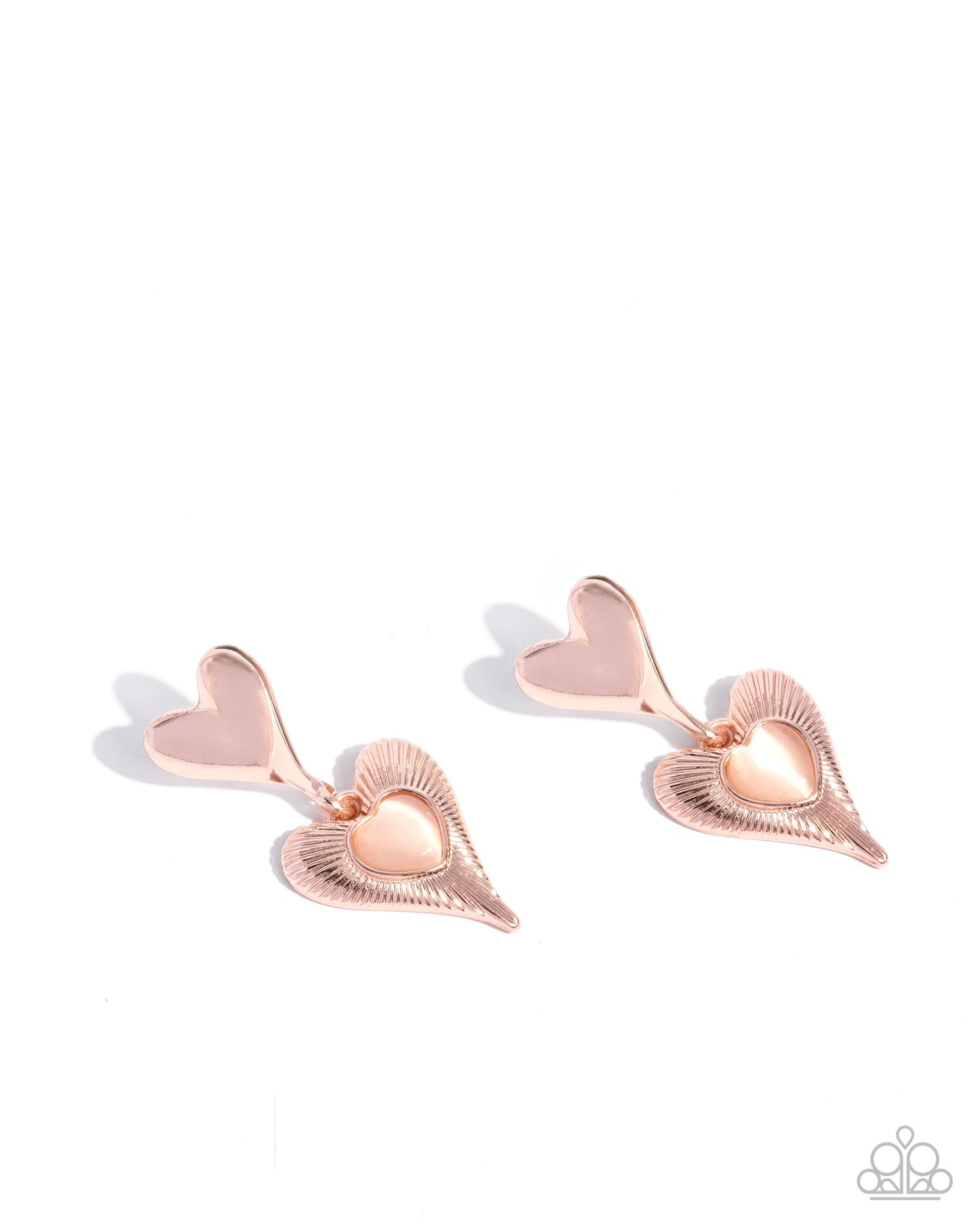 Heart Habitat - rose gold - Paparazzi earrings