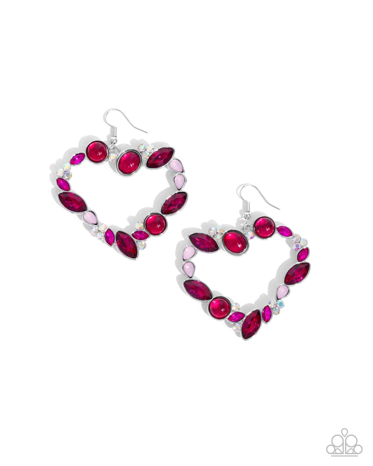 Heart Hierarchy - pink - Paparazzi earrings