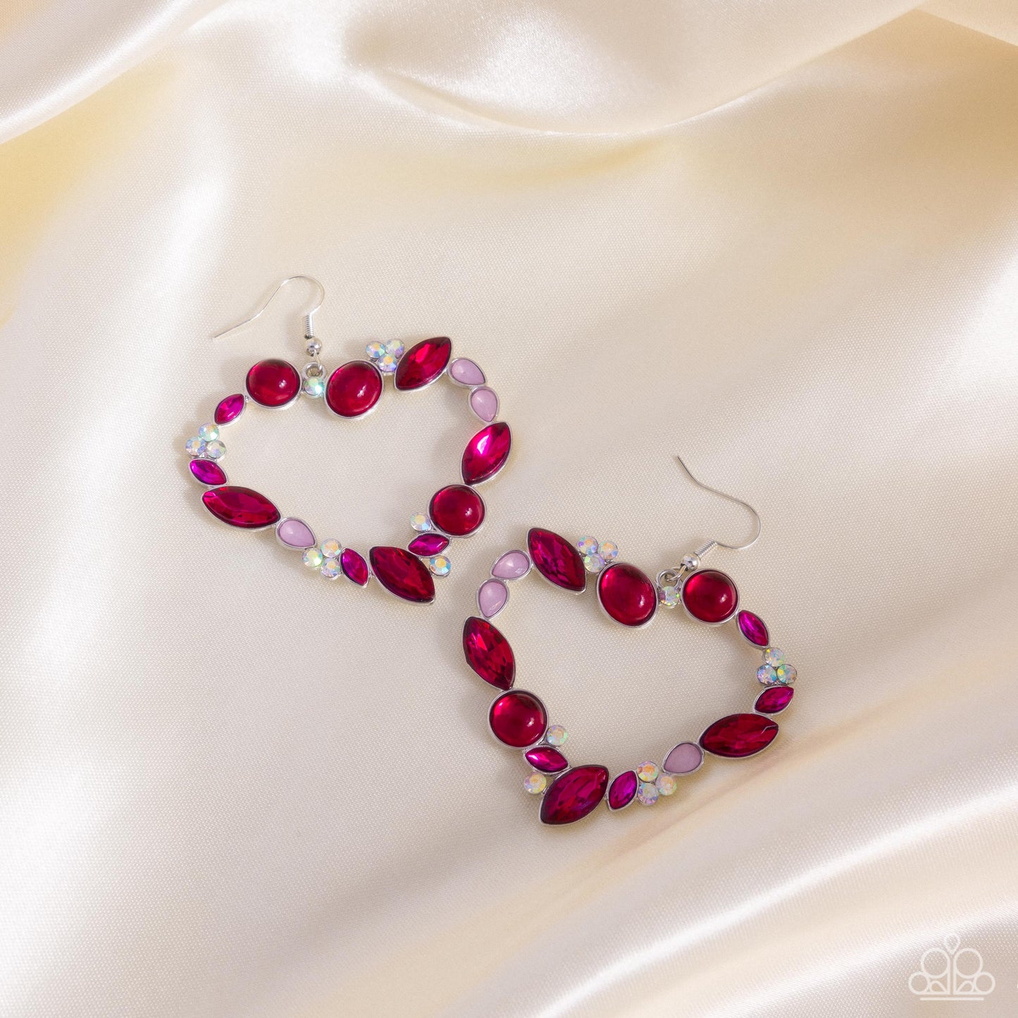 Heart Hierarchy - pink - Paparazzi earrings