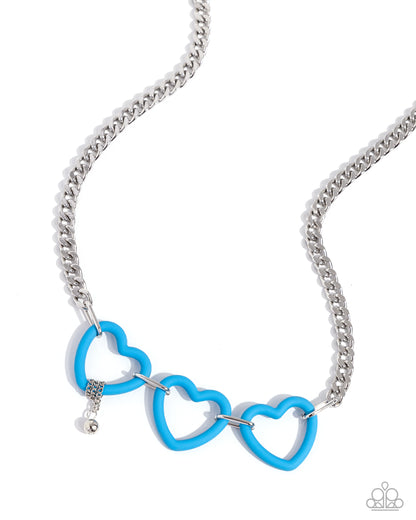 Heart Homage - blue - Paparazzi necklace