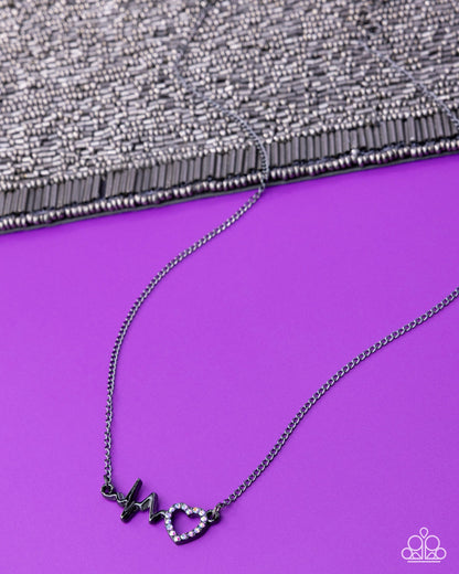 Heartbeat Street - purple - Paparazzi necklace
