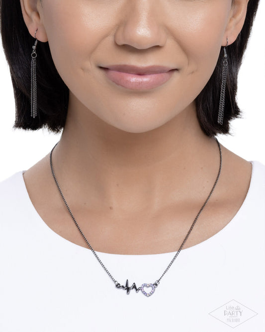 Heartbeat Street - purple - Paparazzi necklace