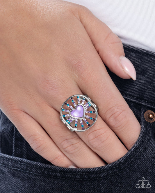Heartburst Haute - purple - Paparazzi ring