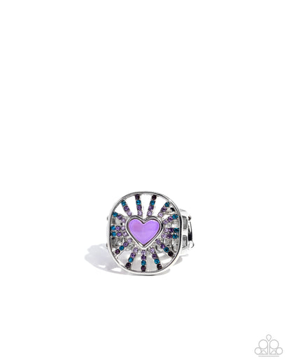 Heartburst Haute - purple - Paparazzi ring