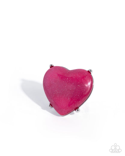 Heartfelt Hallmark - pink - Paparazzi ring