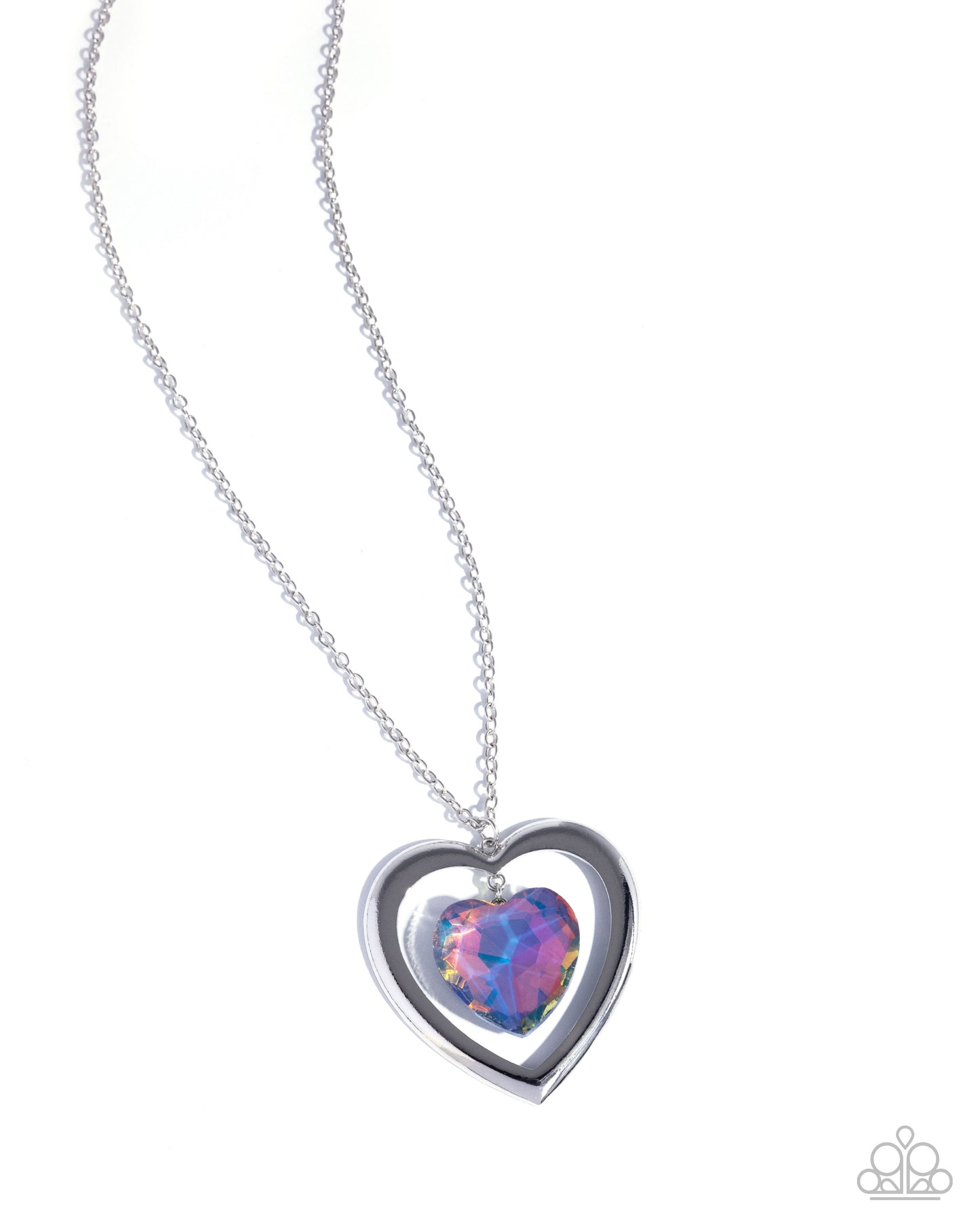 Heartfelt Hemisphere - silver - Paparazzi necklace
