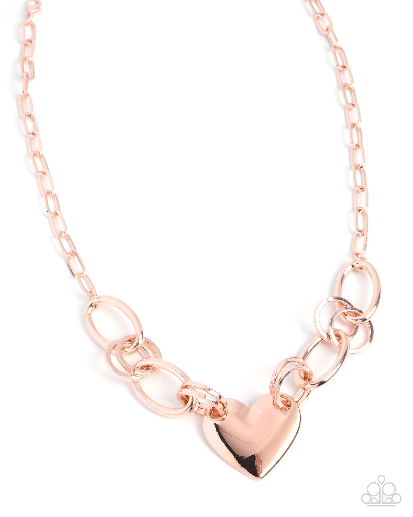 Heartfelt Highway - rose gold - Paparazzi necklace