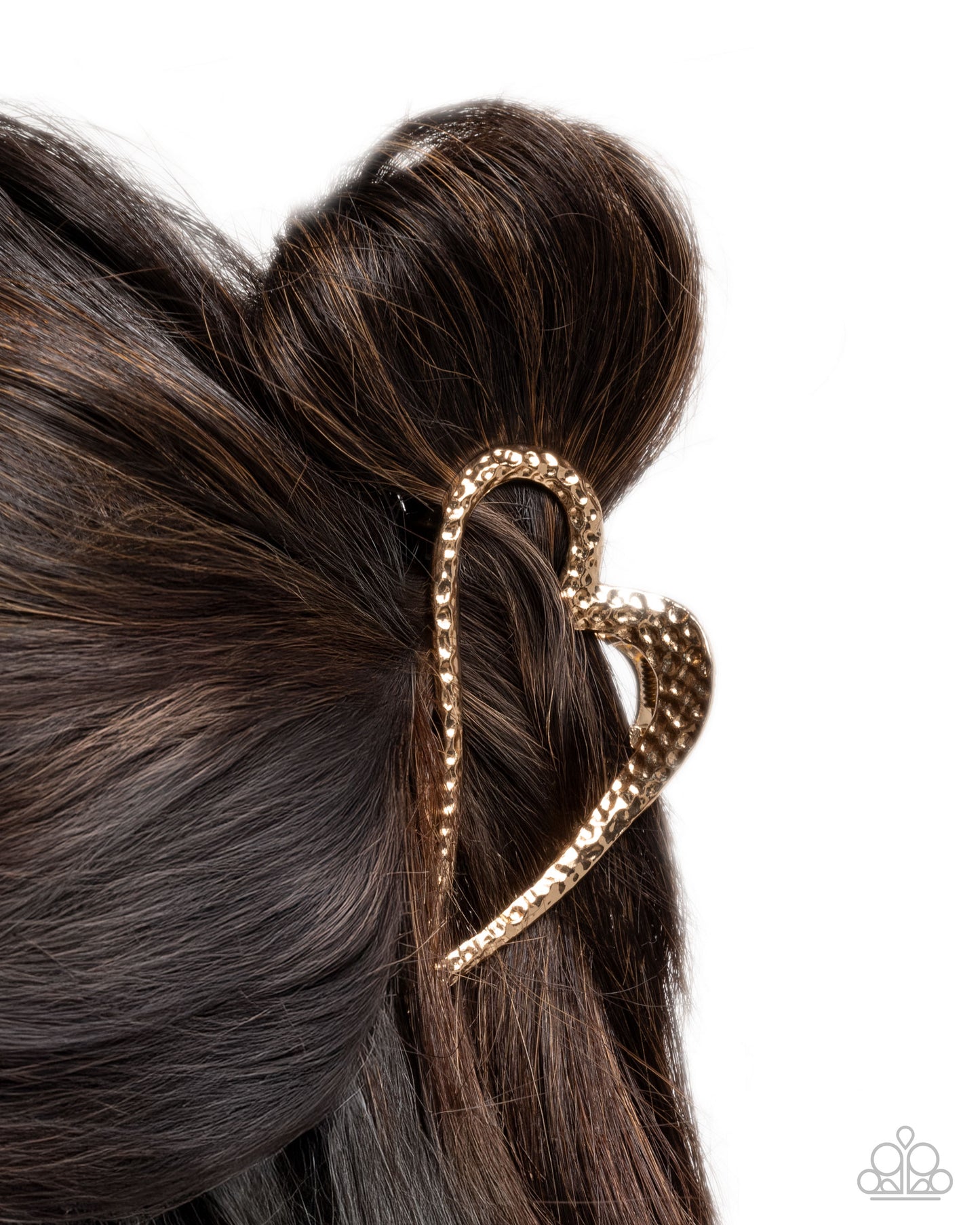 Heartfelt Hint - gold - Paparazzi hair clip