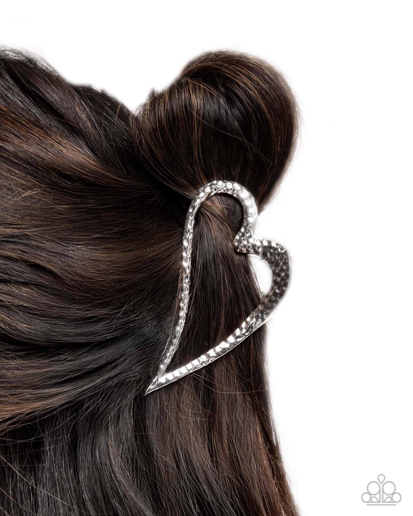 Heartfelt Hint - silver - Paparazzi hair clip