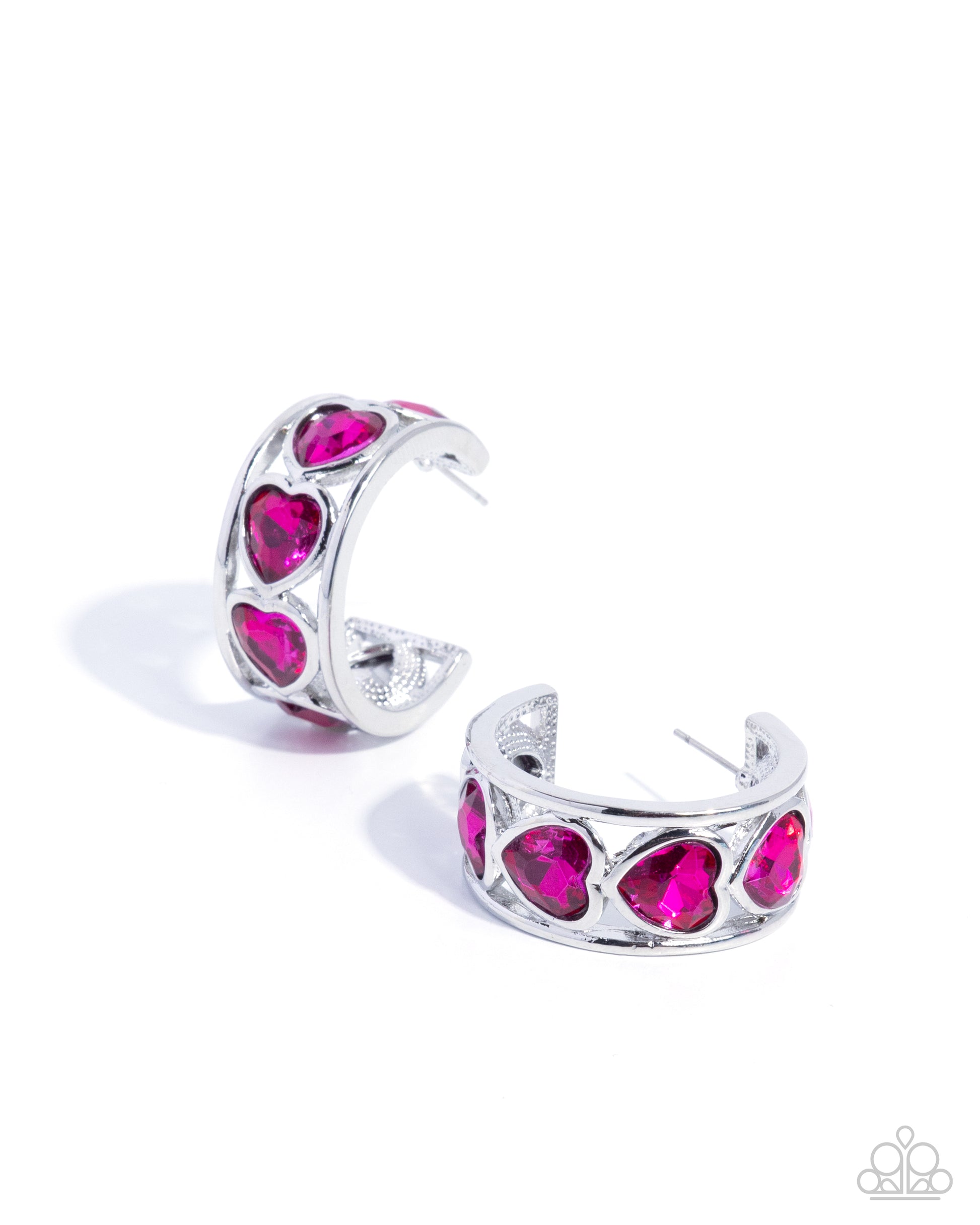 Heartfelt Homage - pink - Paparazzi earrings