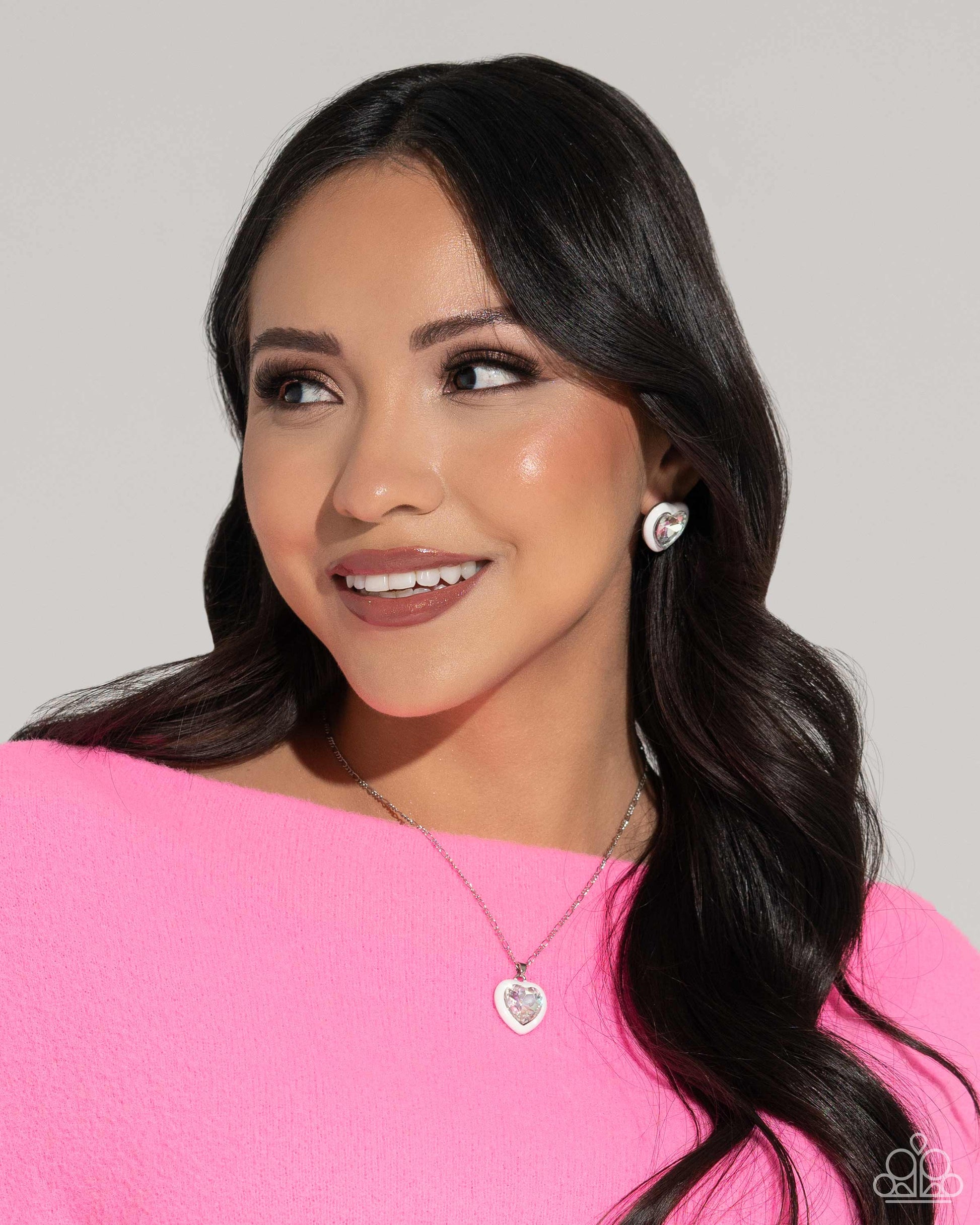 Heartfelt Hope - white - Paparazzi necklace