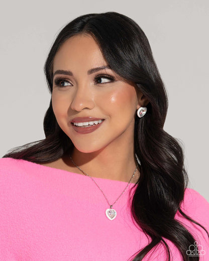 Heartfelt Hope - white - Paparazzi necklace