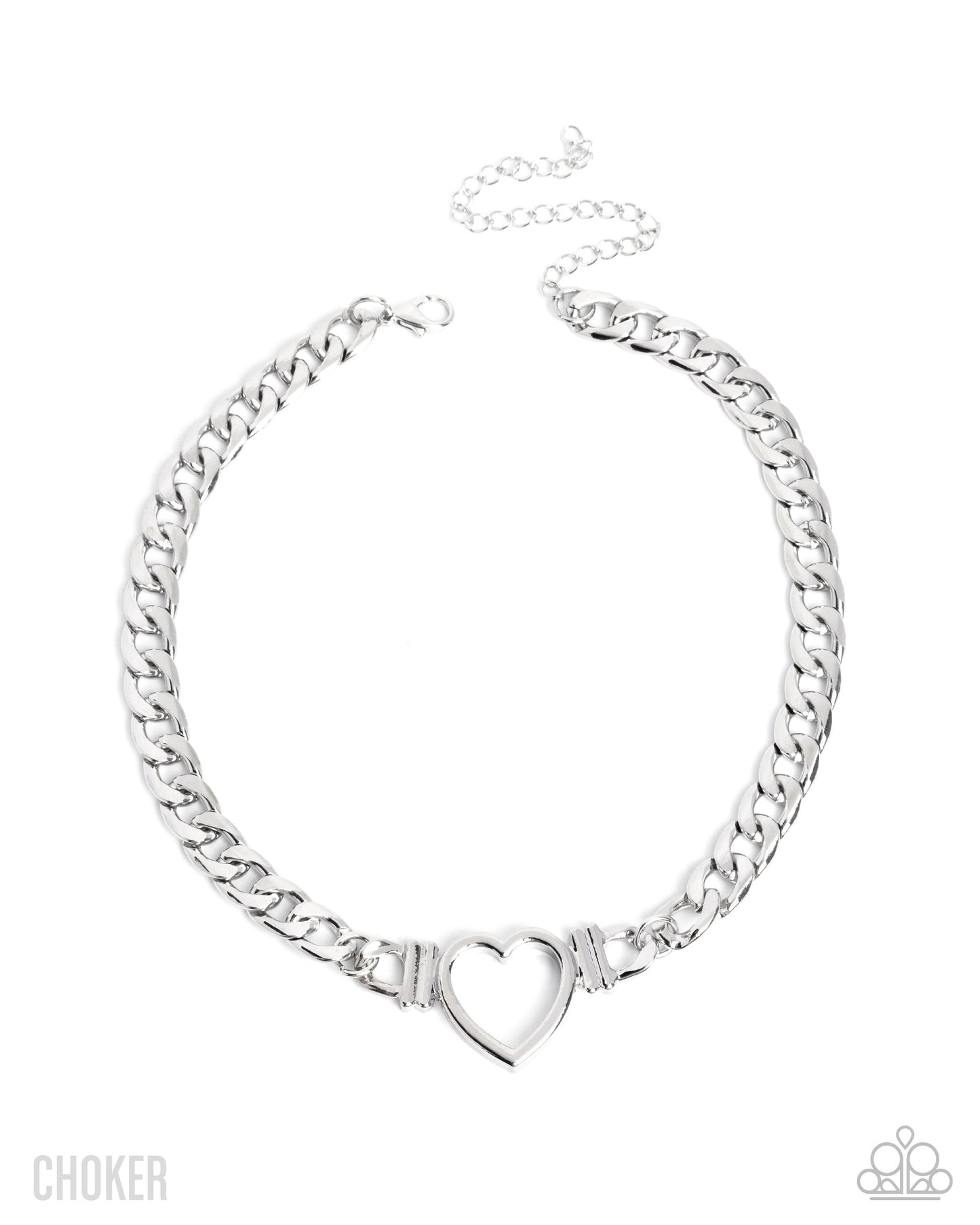 Heartfelt Hunch - silver - Paparazzi necklace