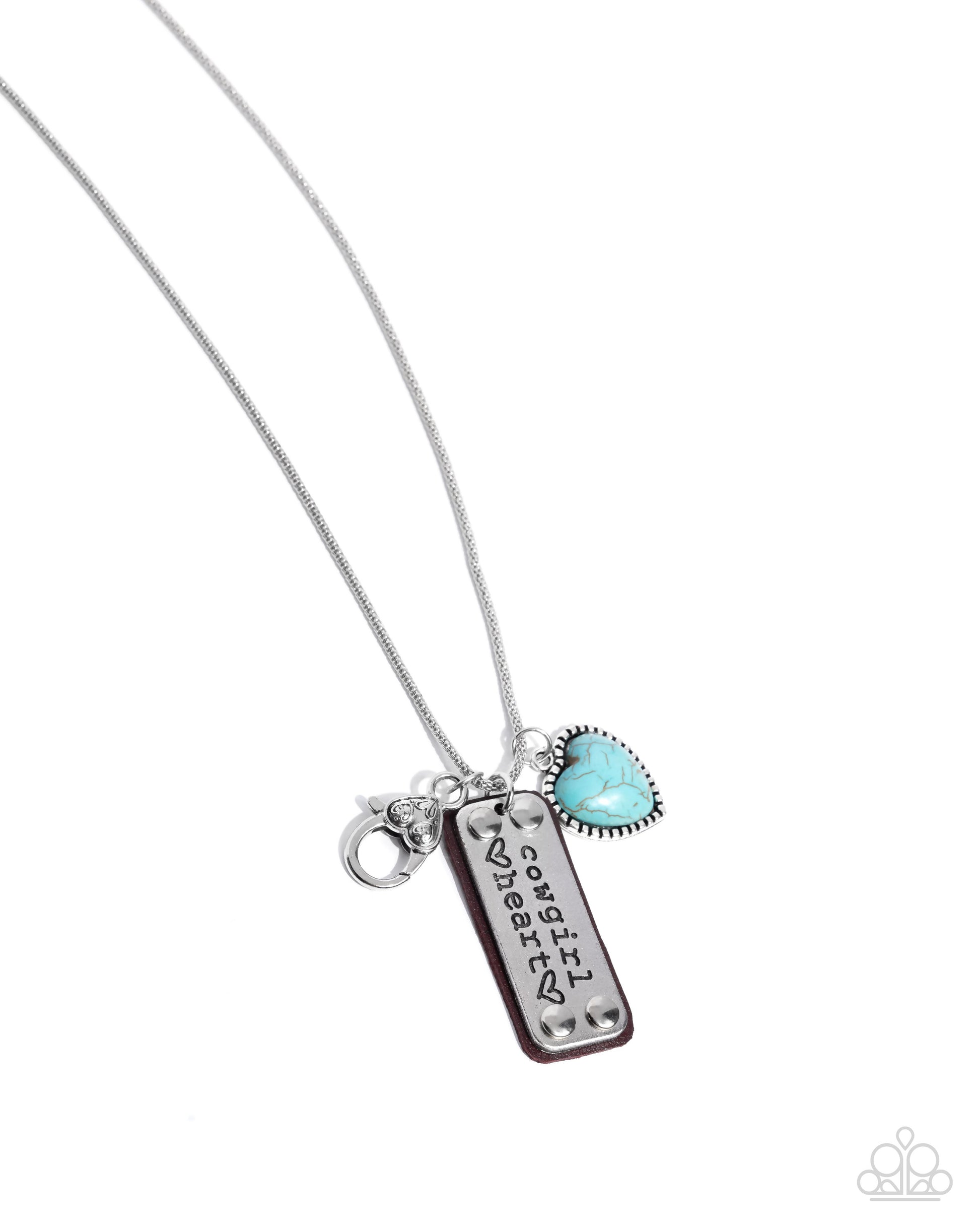 Heart of a Cowgirl - blue - Paparazzi LANYARD necklace