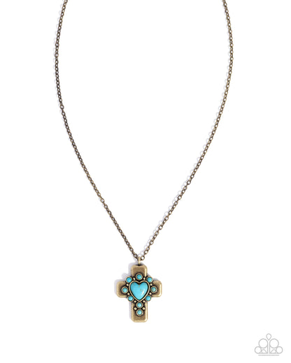 Heavenly Color - brass - Paparazzi necklace