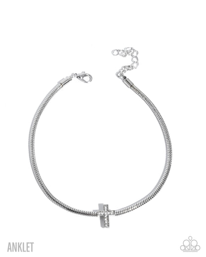 Heavenly Hope - white - Paparazzi anklet