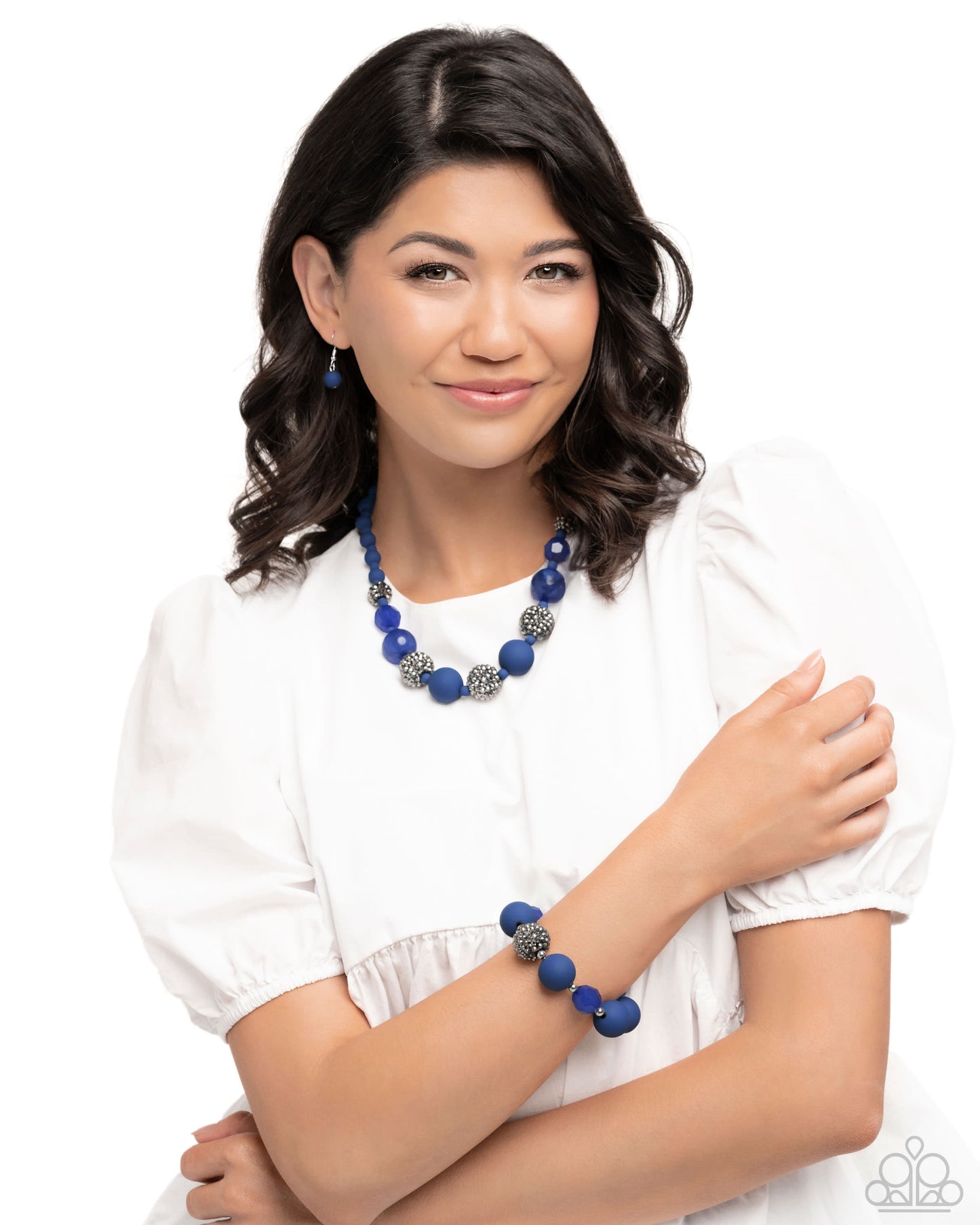 Hematite Honor - blue - Paparazzi bracelet