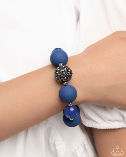 Hematite Honor - blue - Paparazzi bracelet