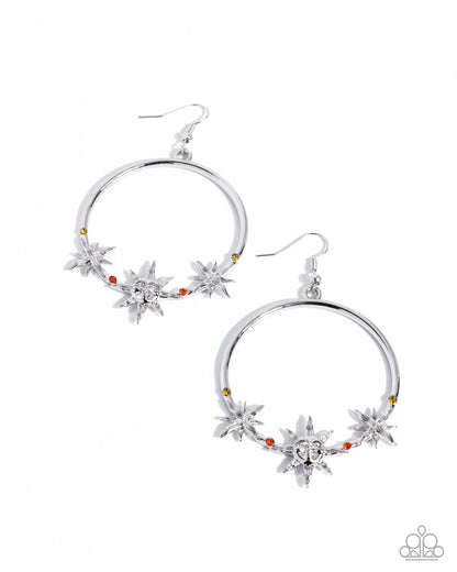 Heraldry Halftime - orange - Paparazzi earrings