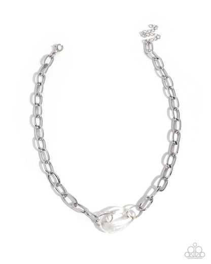 Here for the Refinement - white - Paparazzi necklace