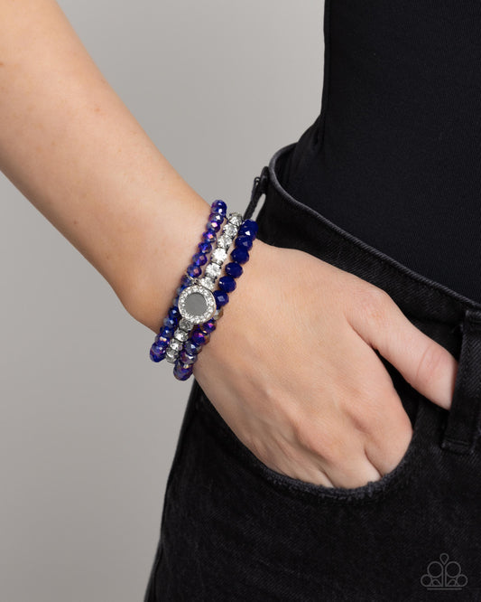 Heroic Haute - blue - Paparazzi bracelet