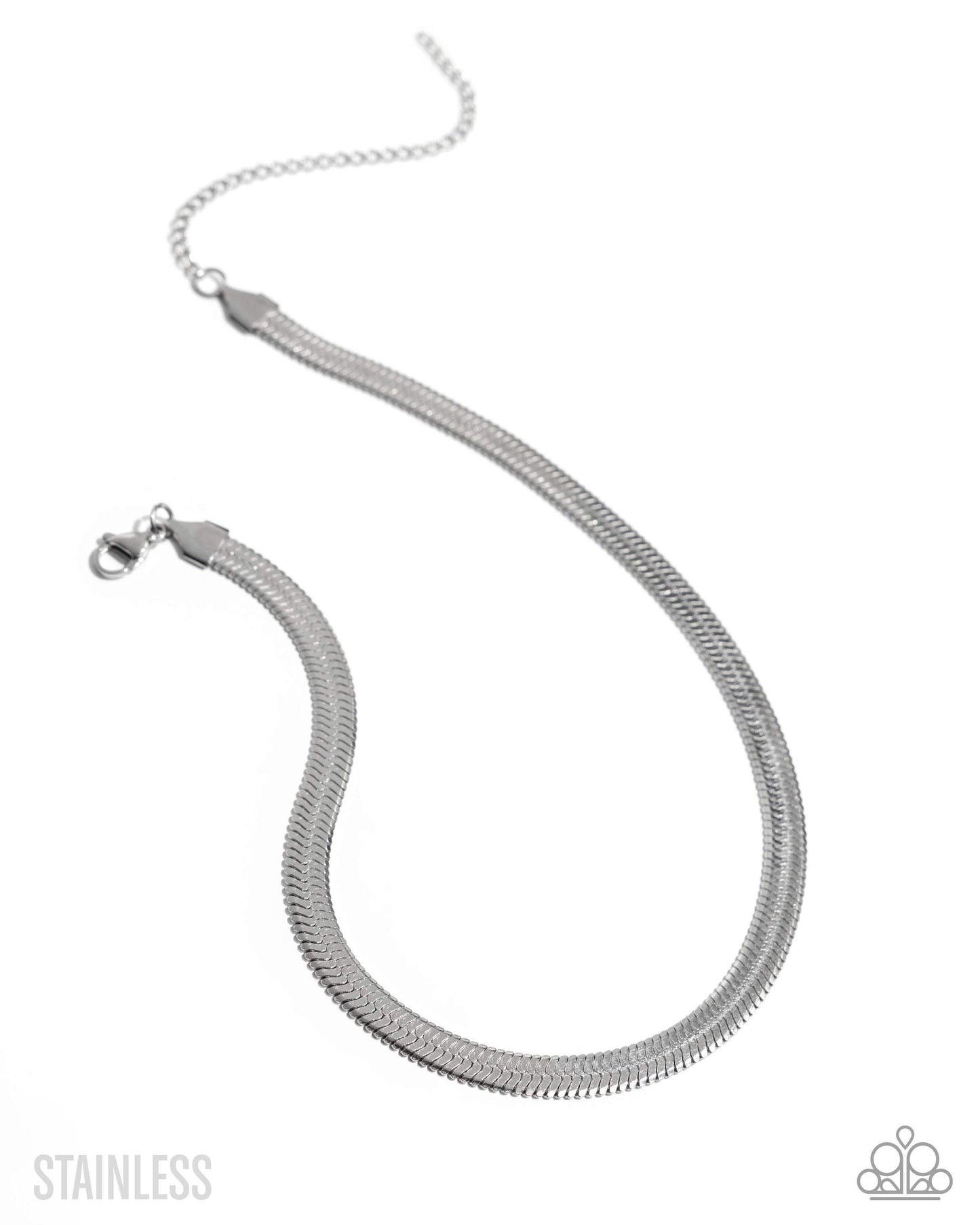 Herringbone Haute - silver - Paparazzi necklace