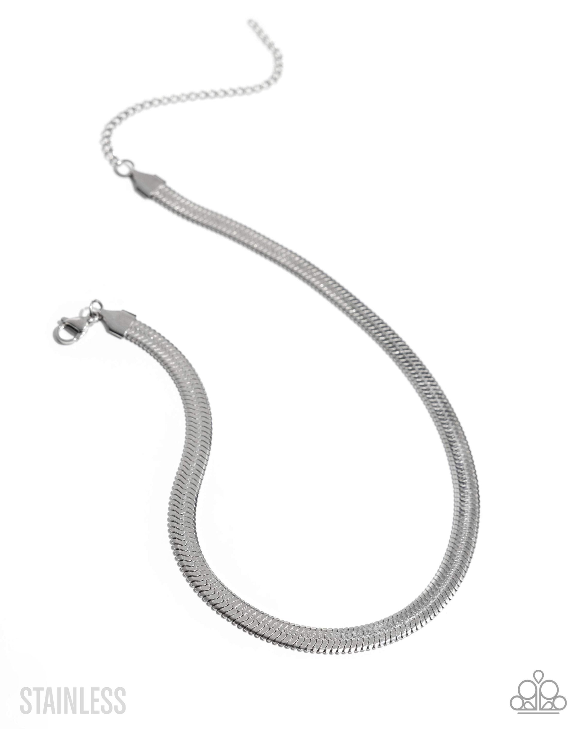 Herringbone Haute - silver - Paparazzi necklace