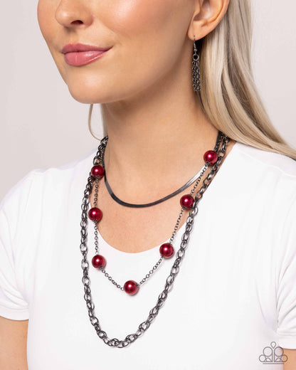 High-Class Haute - red - Paparazzi necklace