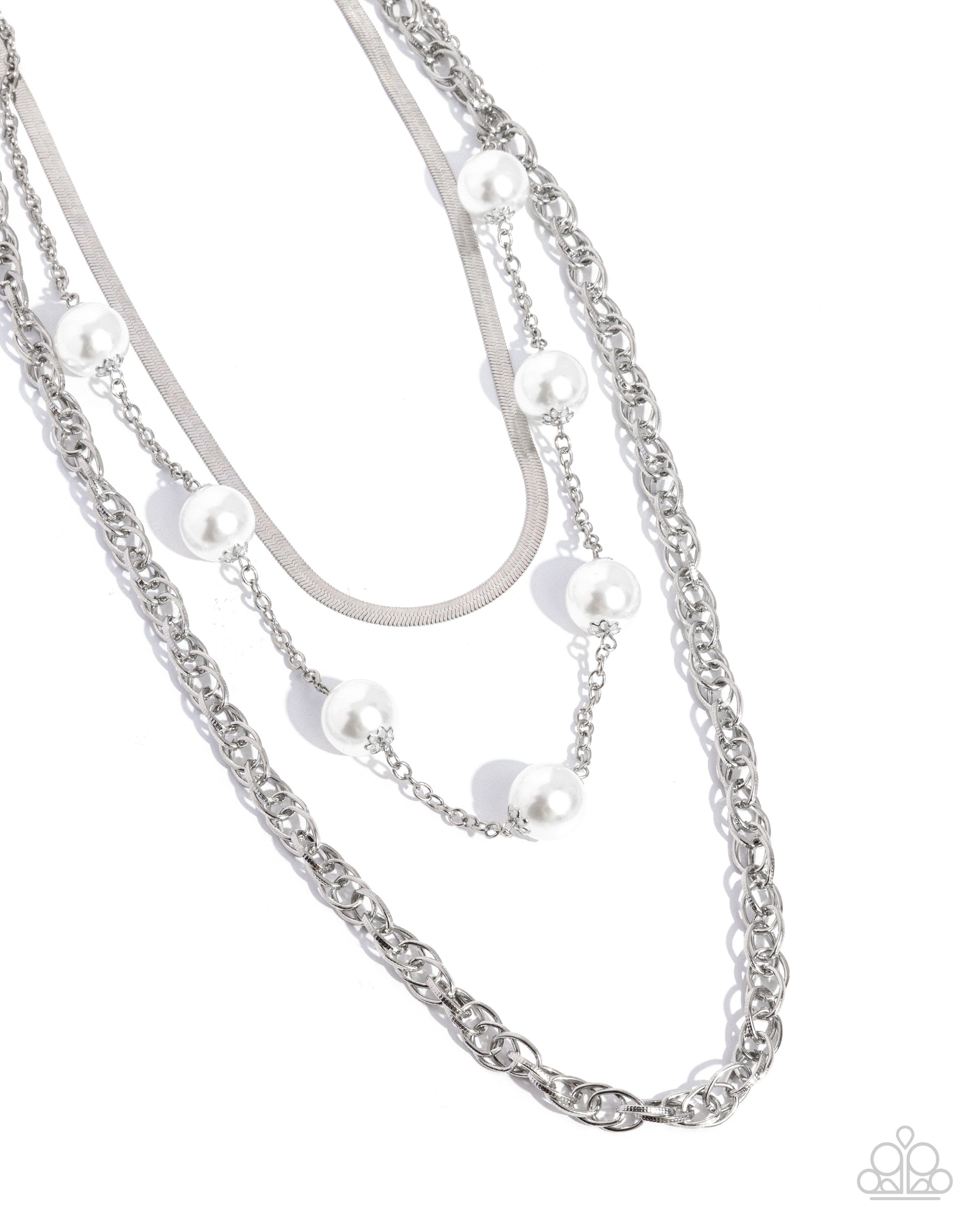 High-Class Haute - white - Paparazzi necklace